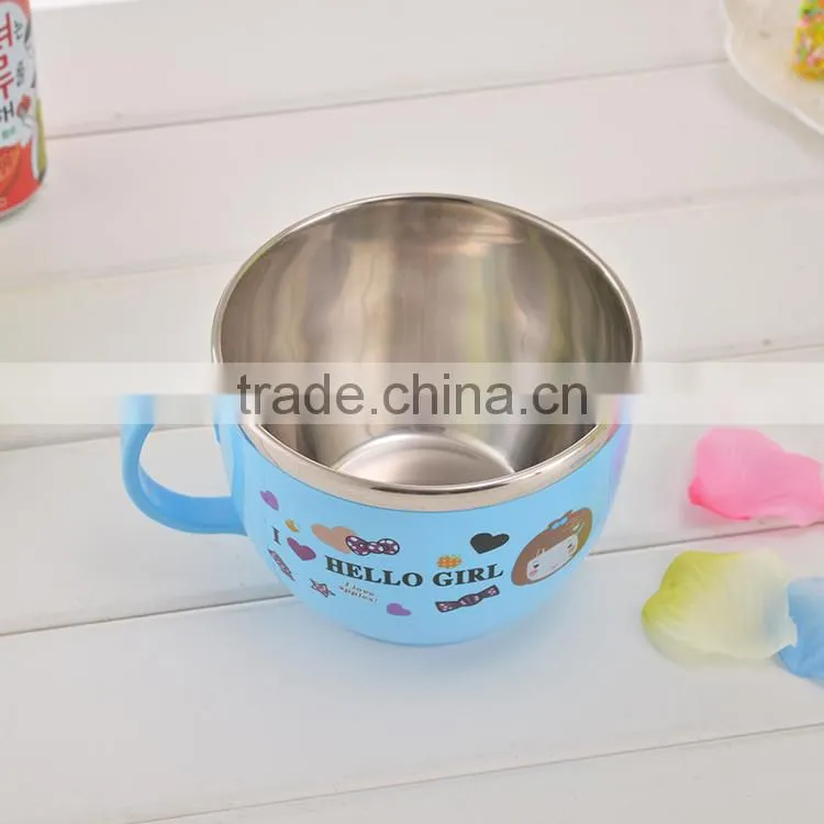 304 stainless steel handle lunch box for children