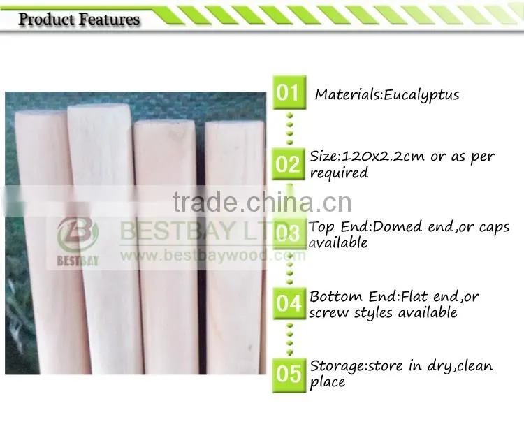 Natural wooden mop stick,mop handle,broom handle