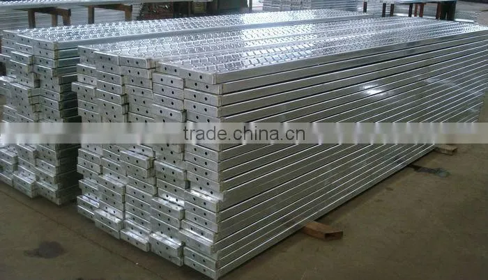 Q235 galvanized metal scaffolding plank with hooks for construction