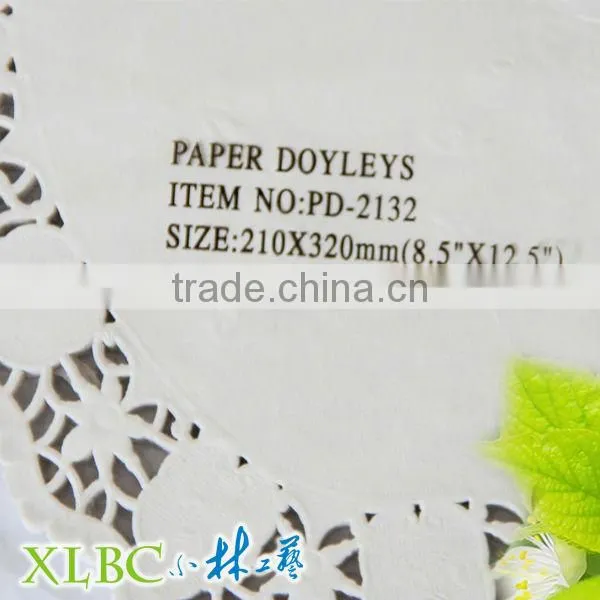Paper lace doilies with oval shade