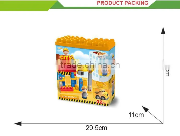 Funny cartoon toy game plastic building educational blocks