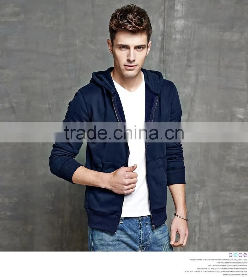 Fashion man custom blank zip up hoodies cheap