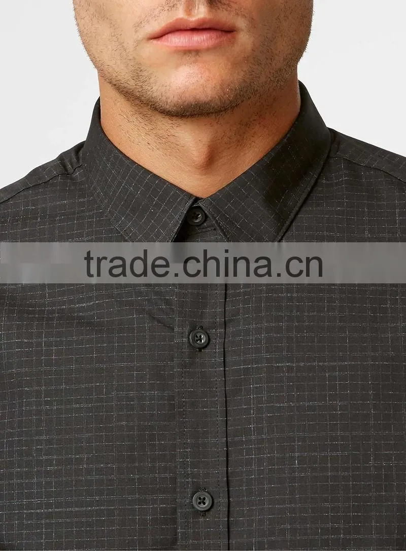 cotton hemp blend wholesale plaid shirts for man
