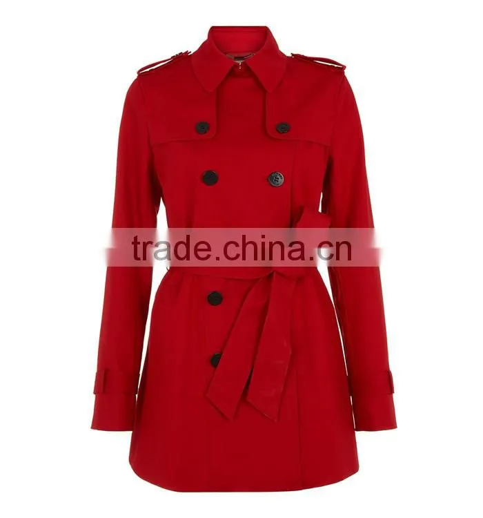 latest stylish double breasted blue women suit coat