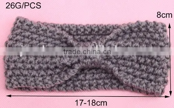 crochet knitting baby headband, baby turban knitting headband
