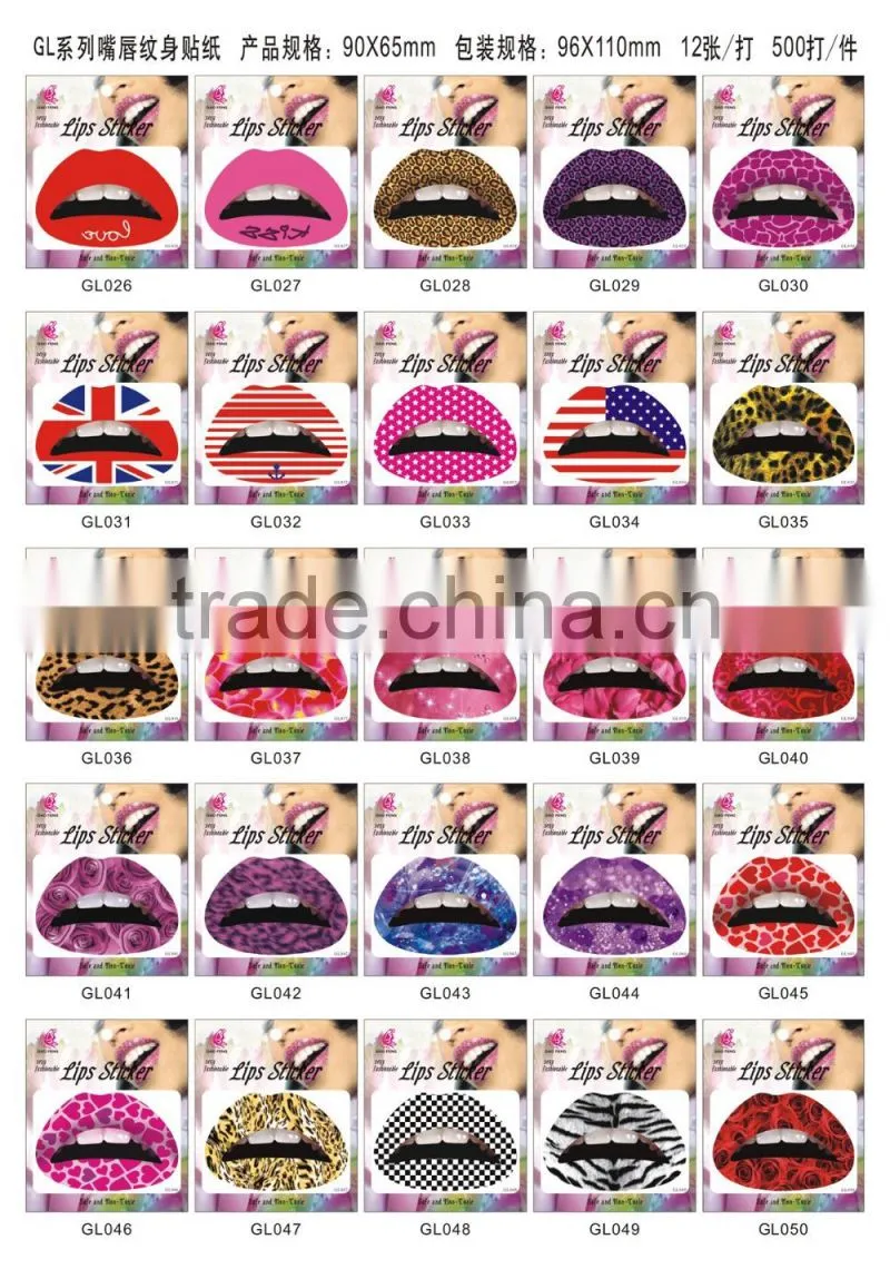 Custom temporary nation flag tattoo stickers