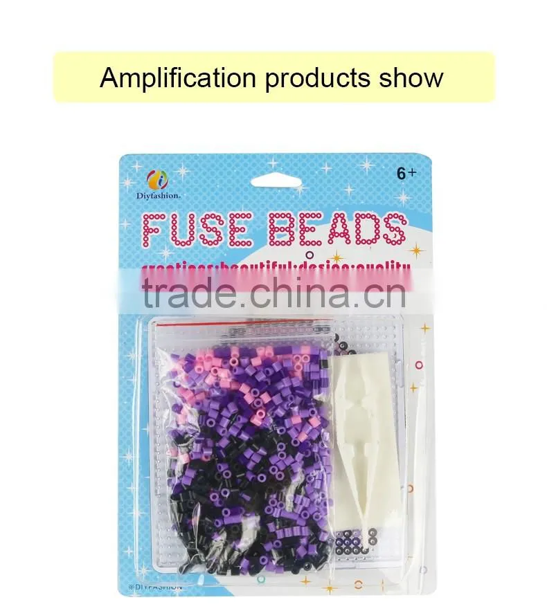 Diyfashion 5mm hama perler fuse beads Octopus set with puzzle iron paper and twezzer hama beads toys for kids 18032