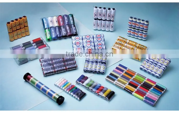 China supplier of 100% polyester sewing thread small tube