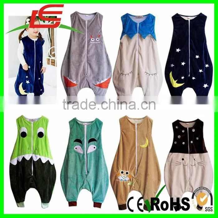 flannel Infants young children sleeveless vest cent leg sleeping bag