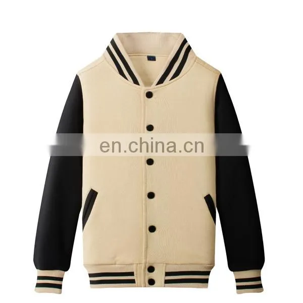 Custom Wholesale Unisex Baseball Fleece Jacket