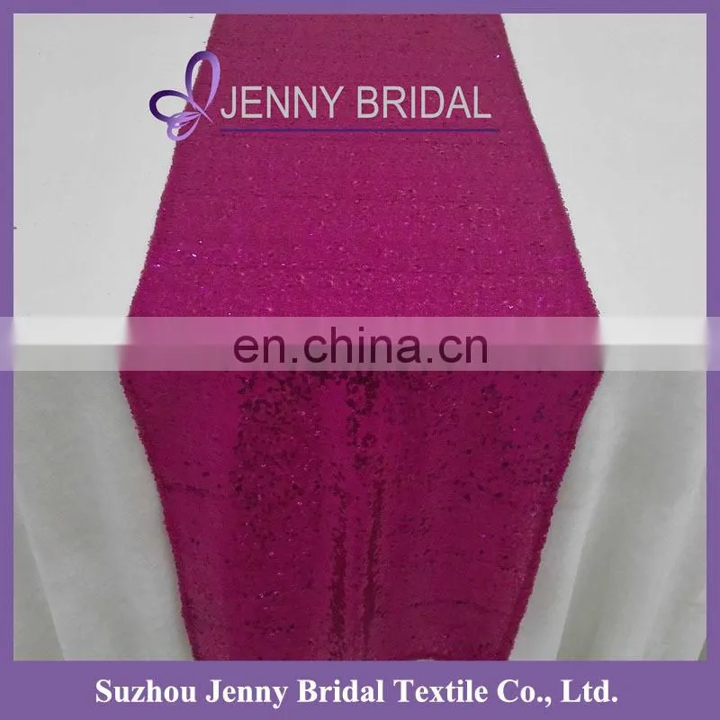 SQN#19 Jenny Bridal Champagne Sequin Wedding Table Runners
