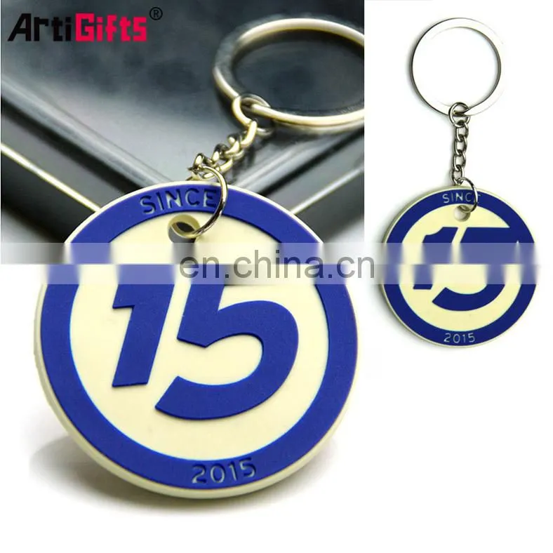 High performance high quality custom promotion soft rubber key chain