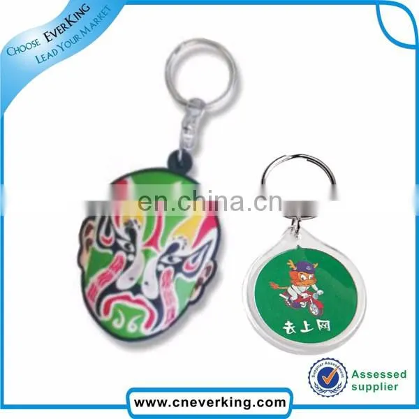 2016 promotional unique facial custom metal keychain