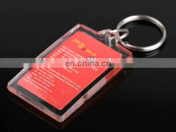 RECTANGLE CLEAR ACRYLIC KEYCHAIN