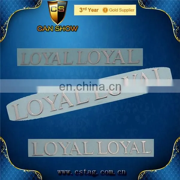 Silver metal sticker LOGO