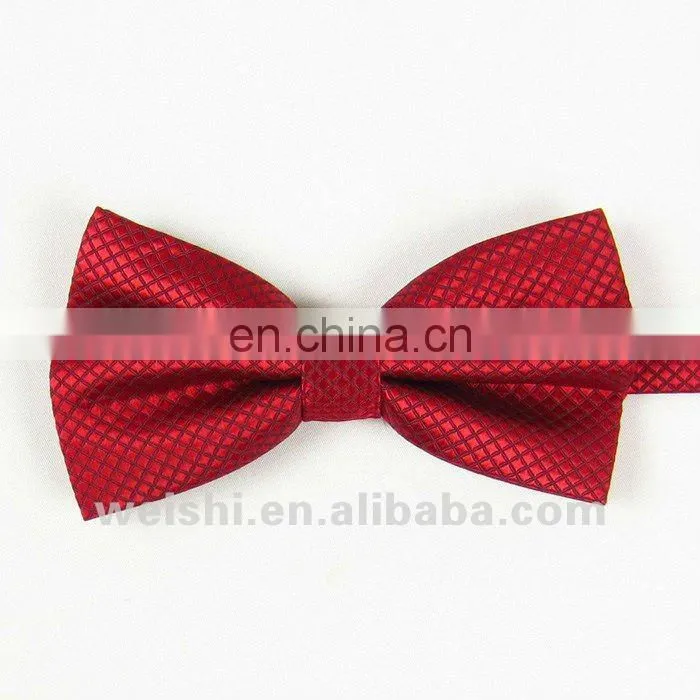 Men cheap elegant solid mum yarn dyed polyester bow ties