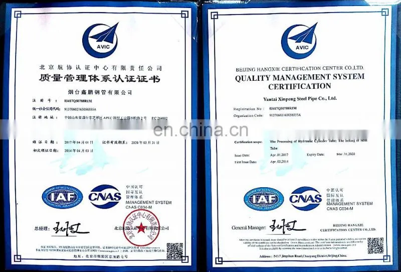 JIS standard STKM11A Cold Rolled Honed Steel Tube