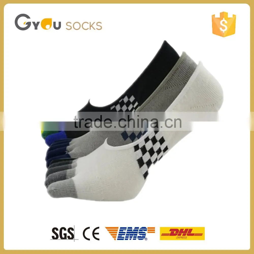 New arrival silicon anti-slip solid color invisable toe ankle socks for women