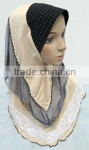 A559 Fashion modern HIGH QUALITY ISLAMIC HEADSCARF ONE PIECE flower LONG MUSLIM HIJAB