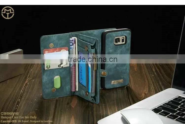 phone case displaying time on the case For Samsung s7 case leather with back card slot