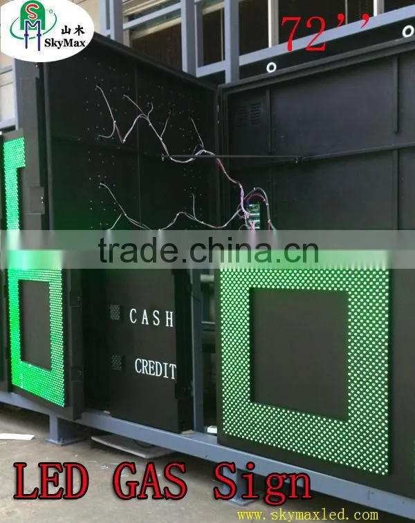 Customize 72'' big led gas signs digit outdoor price signs