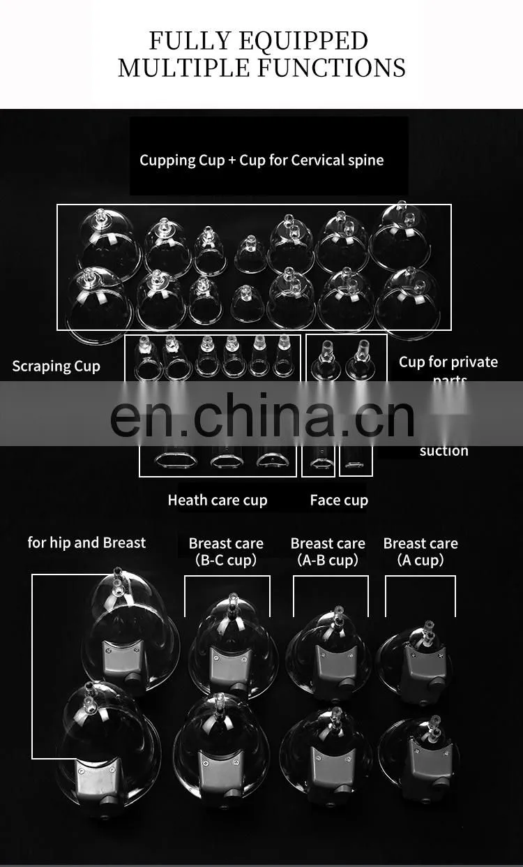HOT Factory Vacuum Therapy Breast Enlargement Machine Vacuum Pump Butt Lift Breast Sucking Body Therapy Lymph Drainage