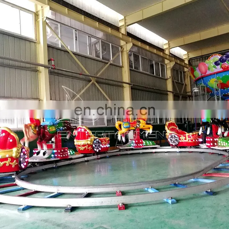China suppliers fairground amusement park playground equipment small horses train rides for sale
