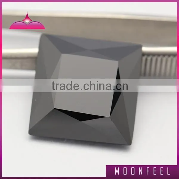 high quality black square shaped zirconia diamond