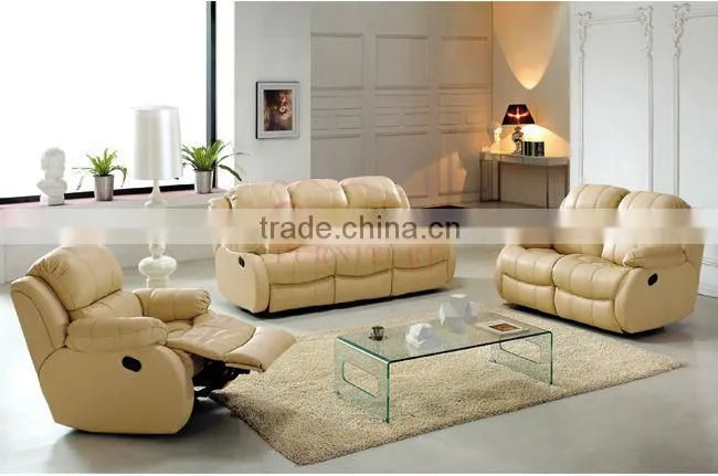 EA36# Lazy boy 3 seater leather recliner sofa