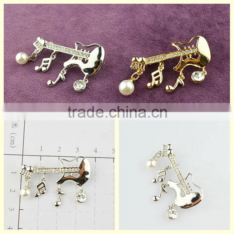 China manufacturers music note brooch music instrument brooches