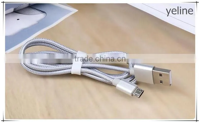 Double sided android plastic nylon data cable for MOTO /G/X/E