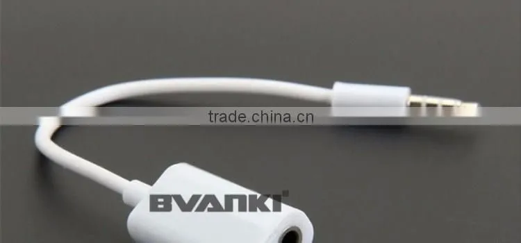 2016 best selling products 3 Ring Male To 2 3.5mm Female TRRS AUX Audio Adapter Cable for mobile phone alibaba express