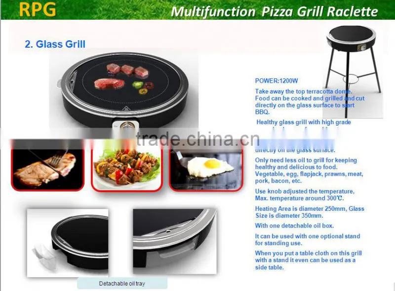 electric multifunction pizza oven bbq grill,raclette
