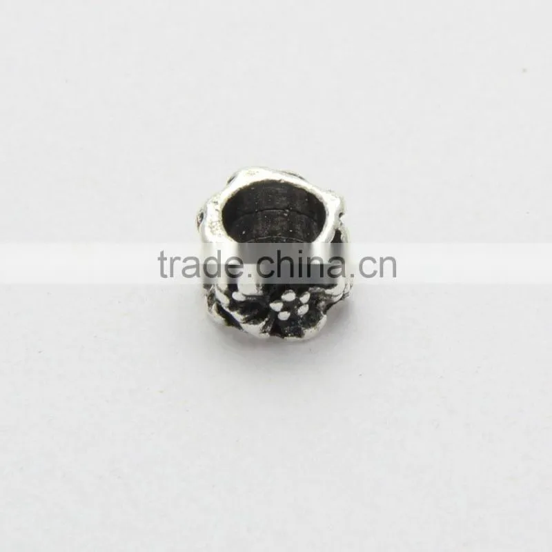 Anti-silver DIY Bracelets Neckalces Accessories Big Hole Metal Slide Beads