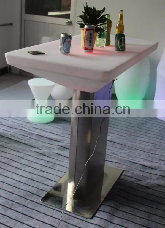 PE Plastic Big Bar Table with LED light and remote 120110E