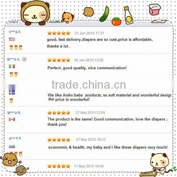 AnAnBaby Adjustable cloth diapers baby Nappies Round tab PUL