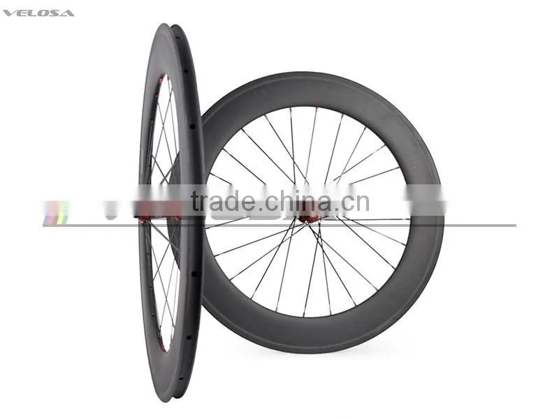 Velosa 700C 88mm Road Wheel Carbon Fiber Cycle Wheels for Road Bike Carbon Wheelset Hot Sale novatec 271