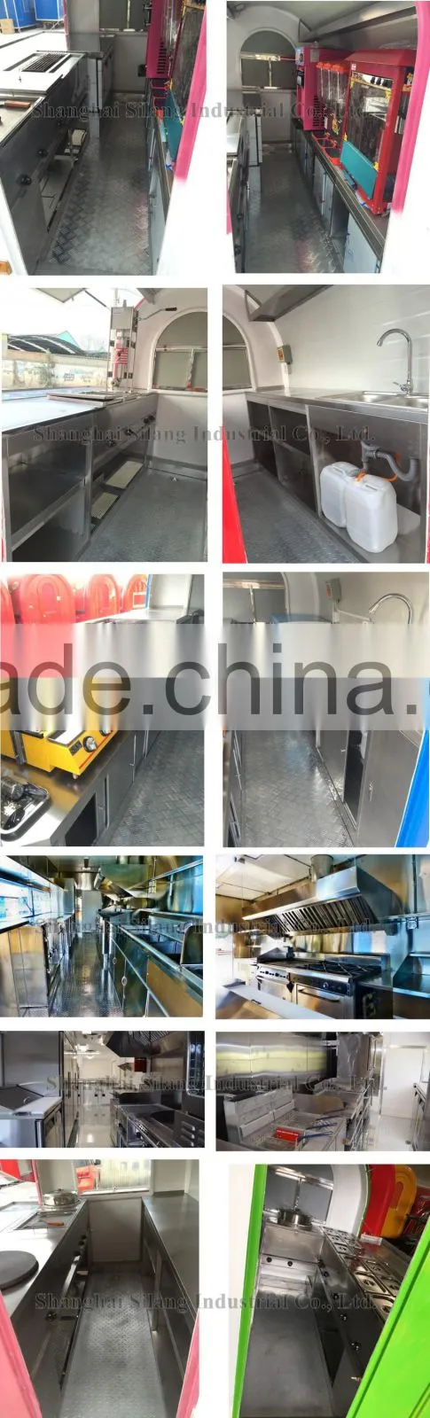 SILANG SL-6S White biaxial food truck multi-function mobile food trailer used food trucks