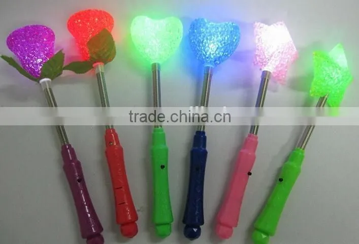 New Acrylic LED Cheer Glow Sticks Colorful Changed Flash Wand For Kids Toys Christmas Concert Birthday Party Supplies