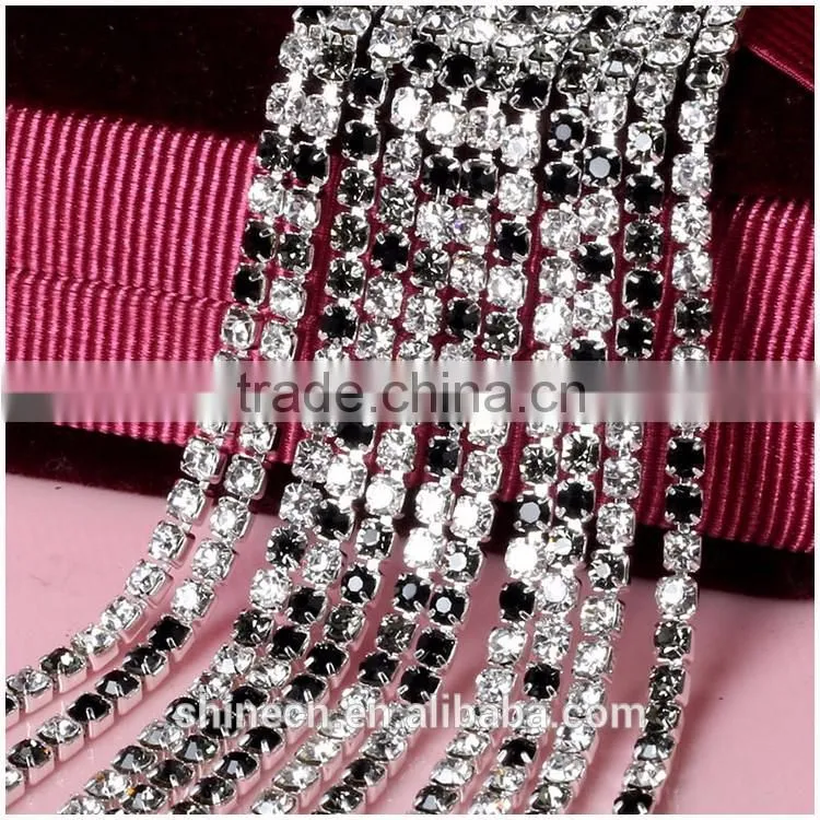 Factory direct multicolor diy AB rhinestone YIWU Wholesale Hot Sale Hot fix Strong glue silver close Rhinestone cup chain