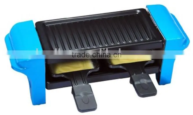 Non-stick Coating Mini Size Electric Raclette Grill Indoor Grill For 2 Persons RG-202