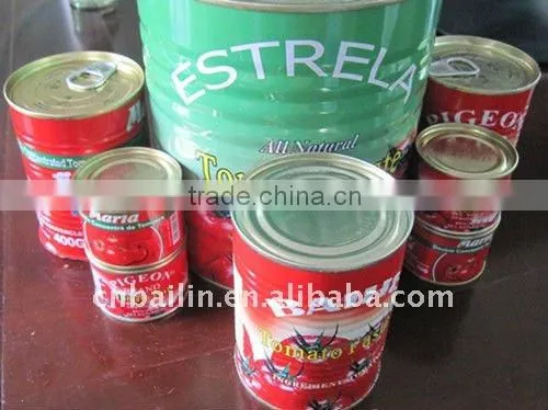 tinned tomato paste 850g organic pasta,canned food for ghana