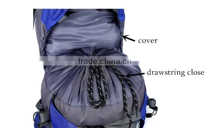 popular Outdoor Camping durable hiking drawstring backpack 65L