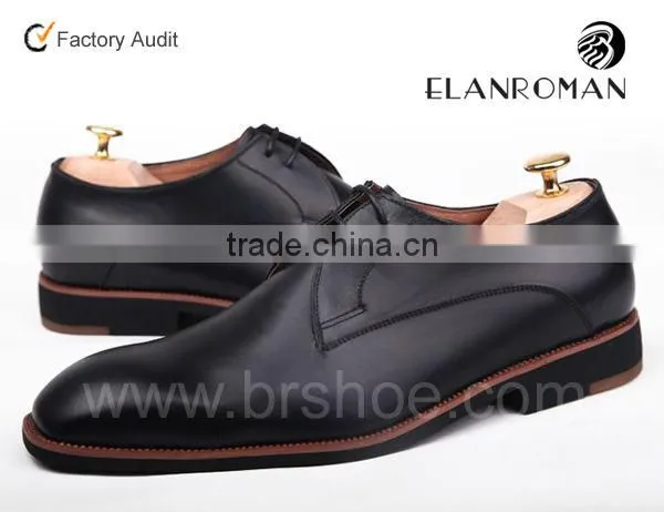 Fashionable classic Black color leather handmade shoe