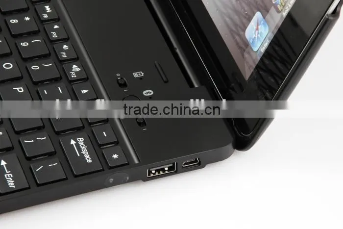 Clamshell wireless Bluetooth keyboard case for iPad234 with 4000mah battery,rechargable folio calmshell Bluetooth keyboard