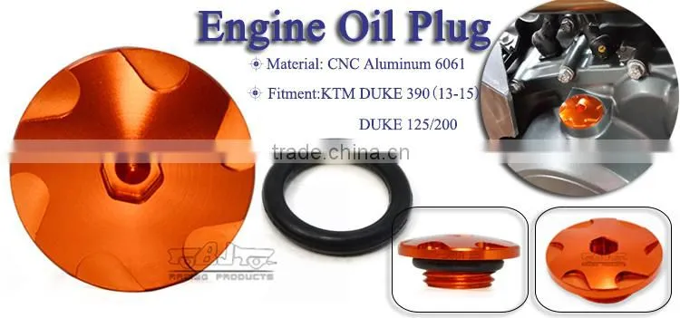 BJ-ECP-KT002 Custom Motorcycle Accessories Aluminum Engine Oil Plug For KTM DUKE 125/200/390