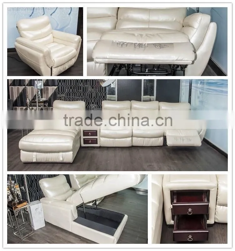 New design popular functional L shaped recliner sof in low price K123#