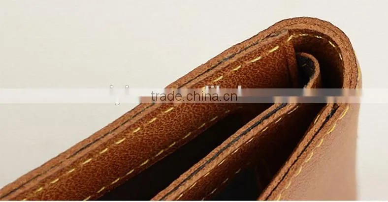 Factory hot sell fashion cow hide leather driving license wallet