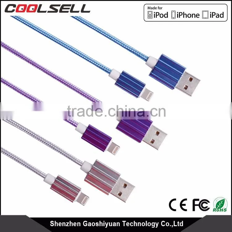 Original MFI cable supplier for Braided MFi Certified Reliable Charging and Syncing mfi usb data cable for all apple Devices