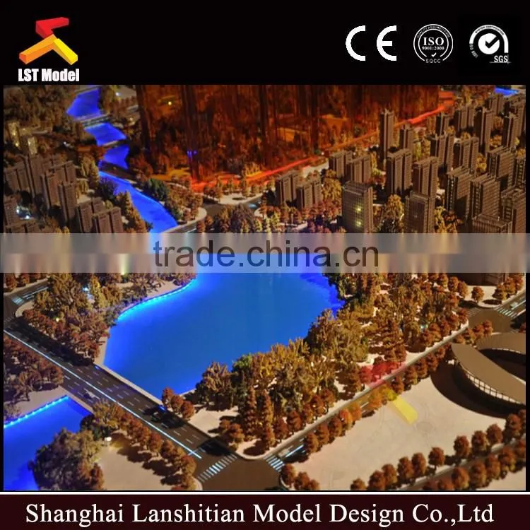 wood architectural models for city planning building models